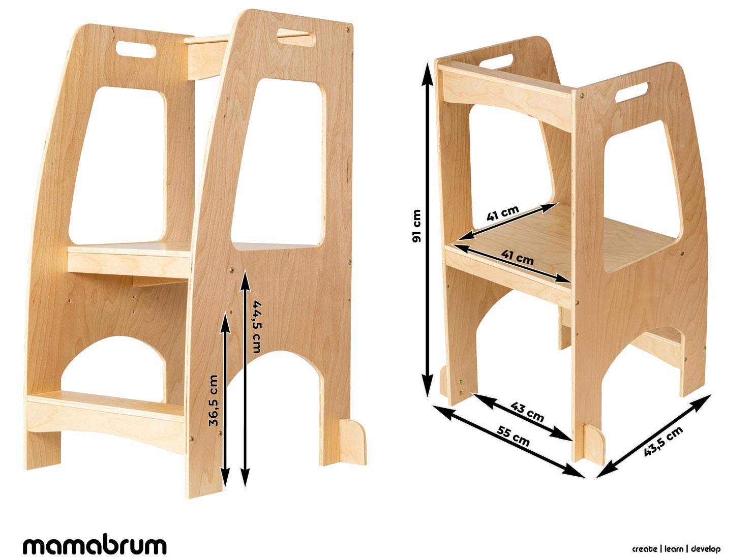 mamabrum-lernturm-tritthocker-f-r-kinder-zweistufig-massivholz-gro image 3