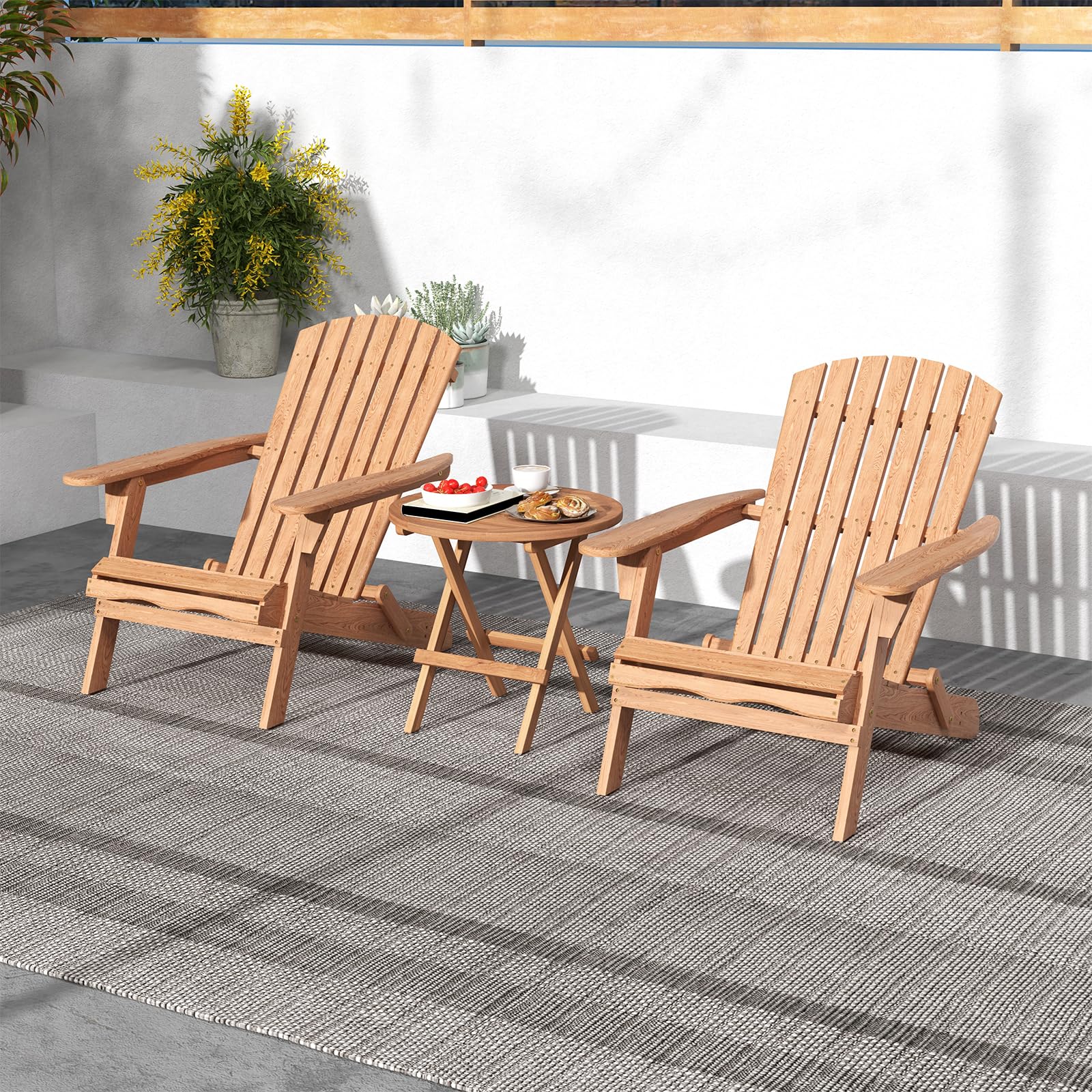 komfotteu-gartentisch-klappbar-rund-teak-optik-akazienholz-mit-griff image 2