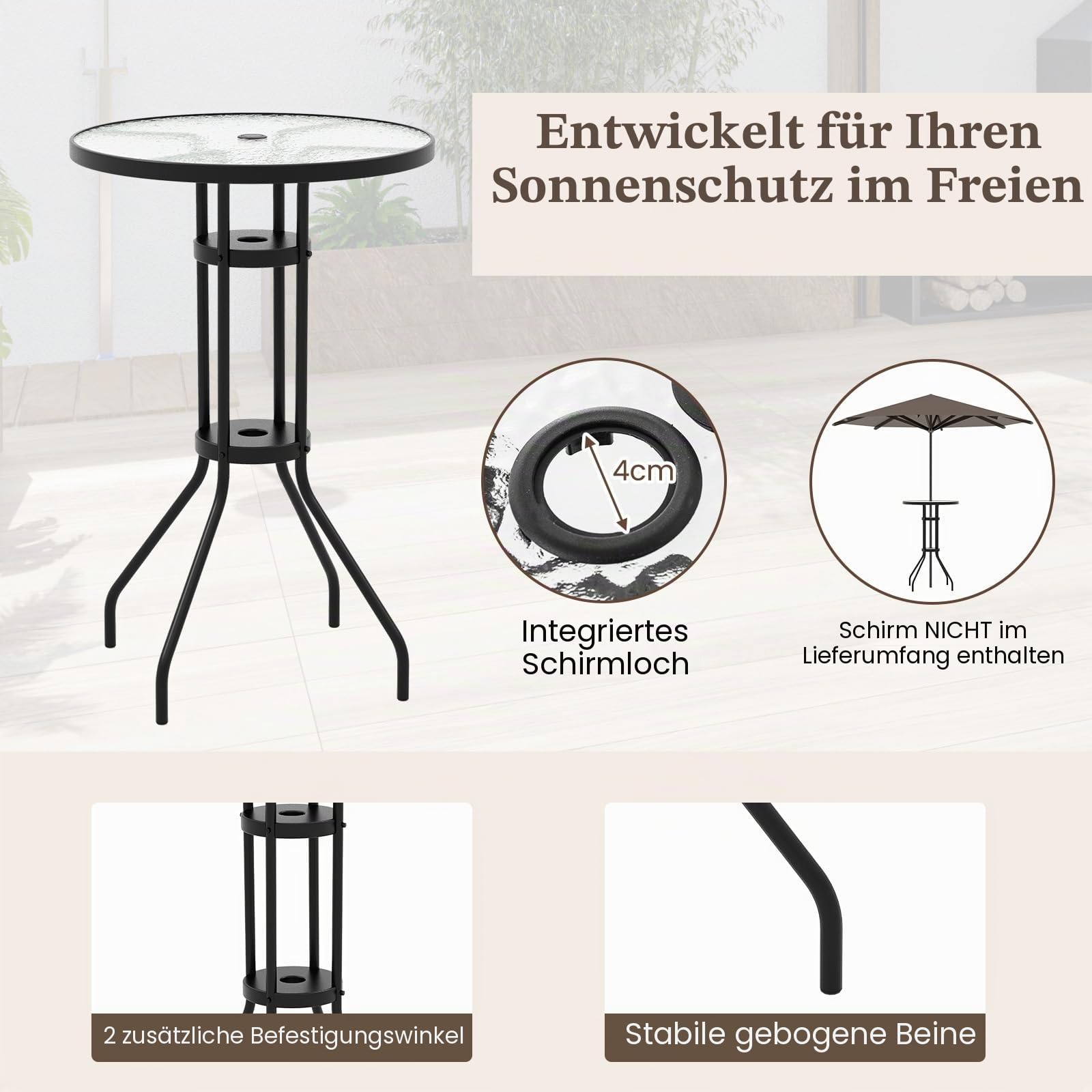 komfotteu-3-teiliges-bistroset-beige-bistrotisch-mit-schirmloch-2-klappst-hle image 4