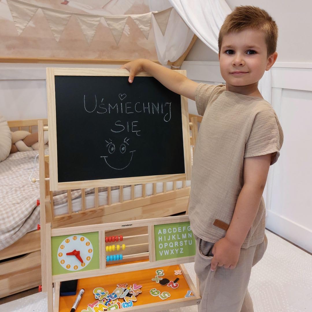 mamabrum-spieltafel-holz-doppelseitig-magnet-und-kreidetafel-mit-zubeh-r image 3