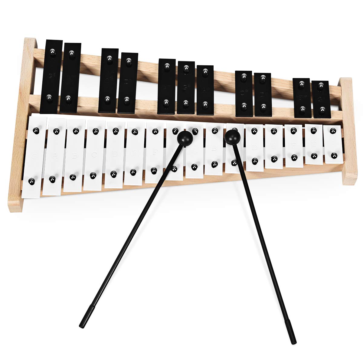 komfotteu-xylophon-27-noten-glockenspiel-metall-mit-holzsockel-schl-geln-tasche image 7