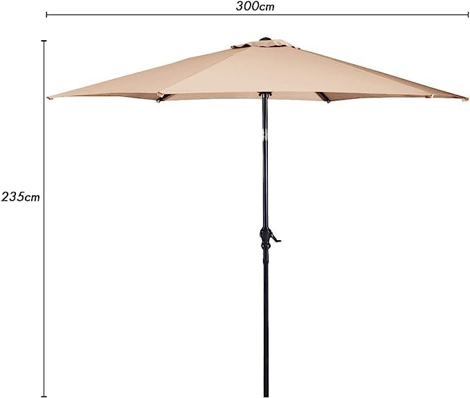 komfotteu-sonnenschirm-knickbar-300-cm-mit-uv-schutz-und-kurbel image 5