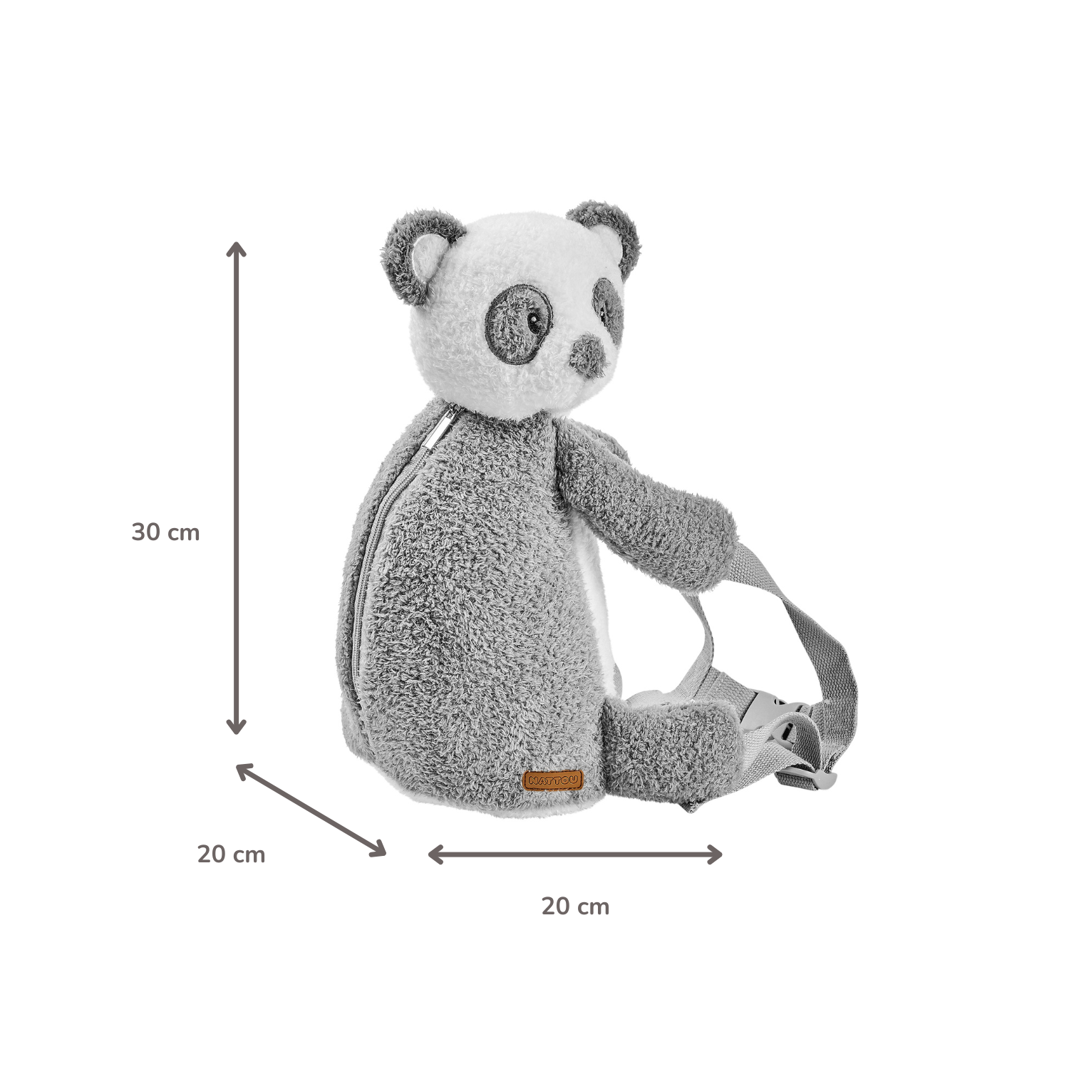 nattou-teddy-kindergarten-rucksack-panda-30-cm-grau-wei image 6