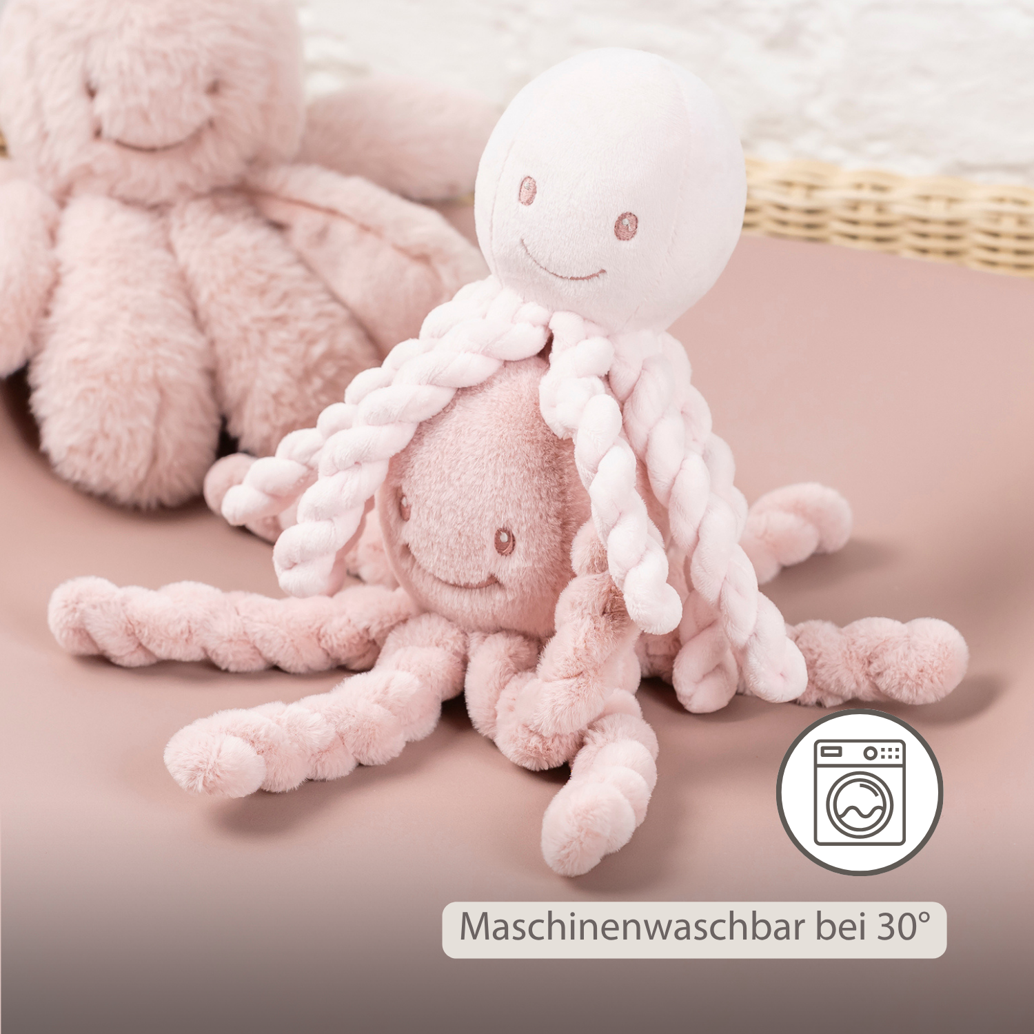 nattou-lapidou-doudou-kuschel-oktopus-22-cm-puderrosa image 4