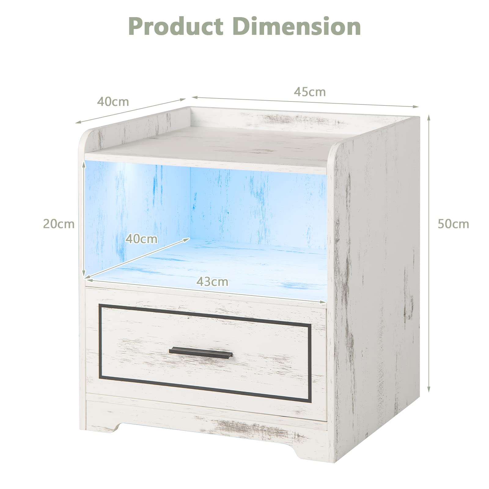 komfotteu-nachttisch-wei-2er-set-smart-led-mit-usb-type-c-45x40x50-cm image 3