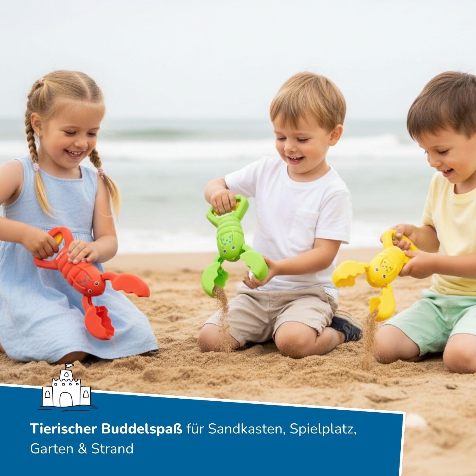 alldoro-sandgreifer-hummer-gelb-34-cm-sandkasten-krabbe-schaufel image 3