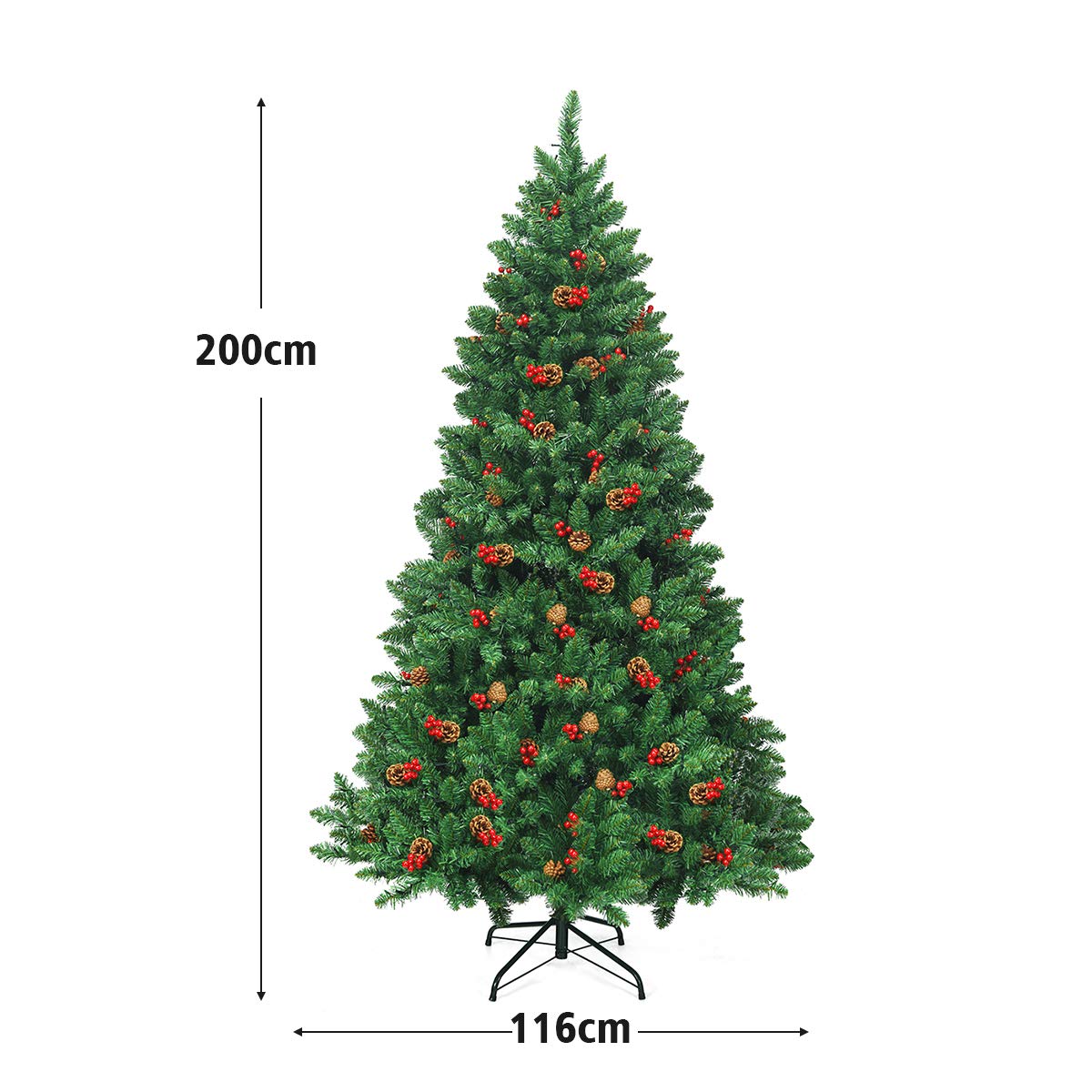 komfotteu-k-nstlicher-weihnachtsbaum-195-cm-mit-450-led-1100-spitzen image 6