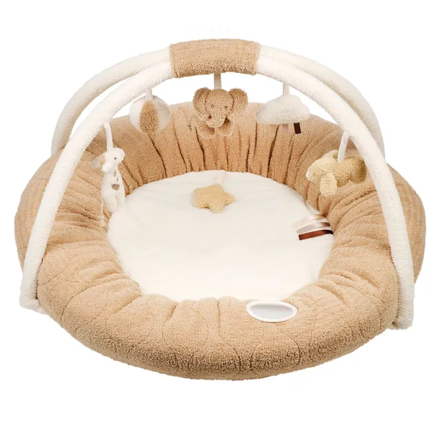 nattou-teddy-spielmatte-mit-spielbogen-baby-spieldecke-mit-rand image 1