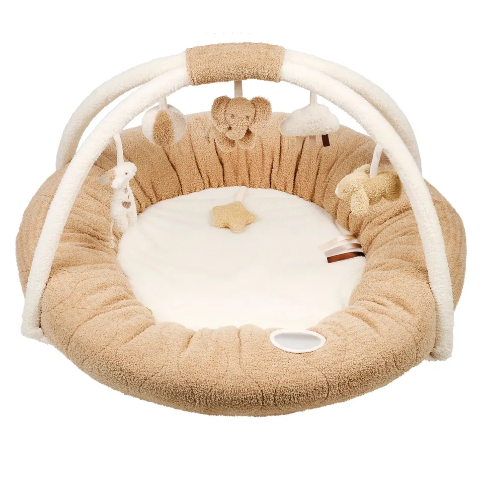 nattou-teddy-spielmatte-mit-spielbogen-baby-spieldecke-mit-rand image 1