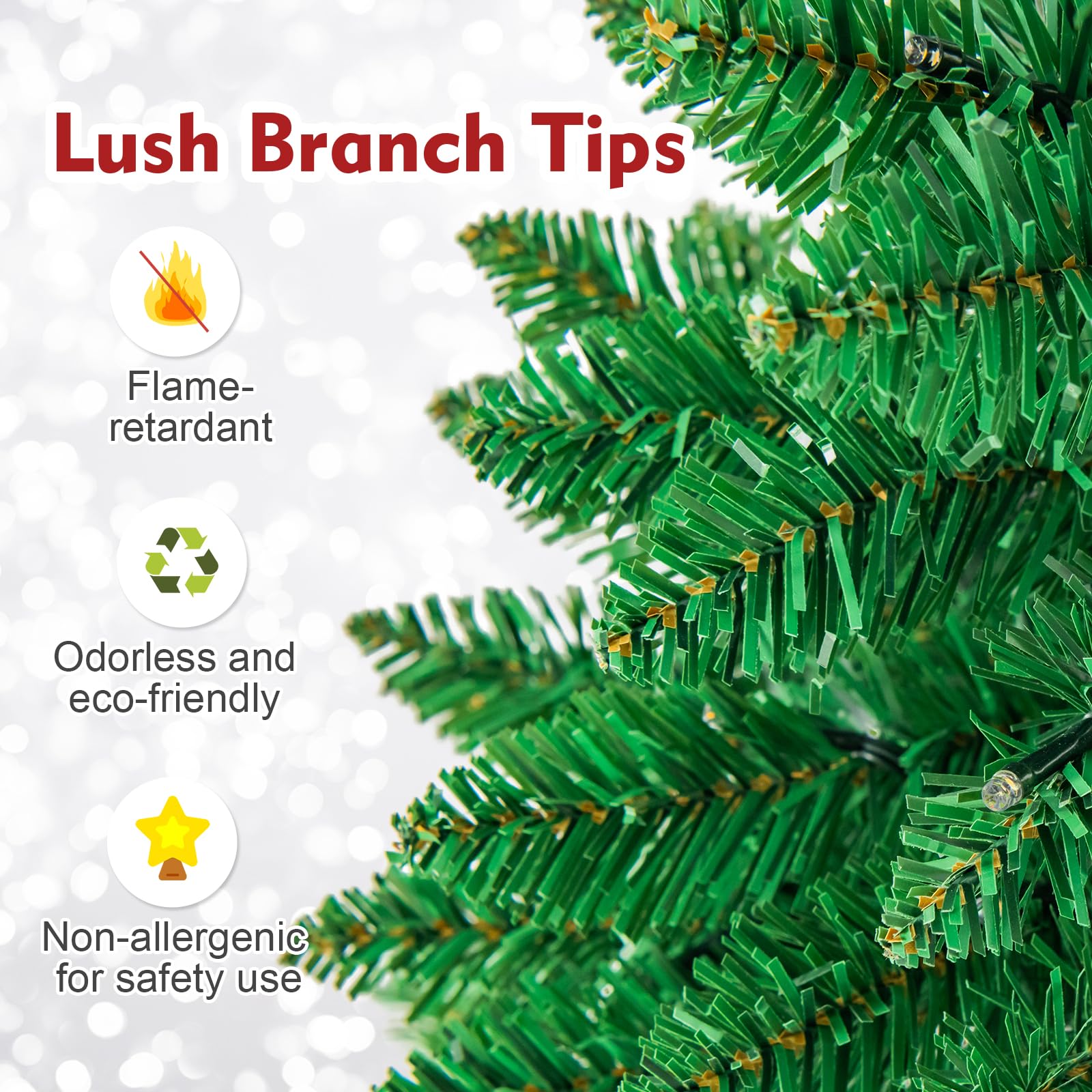 komfotteu-k-nstlicher-weihnachtsbaum-mit-led-135-cm-226-spitzen image 4