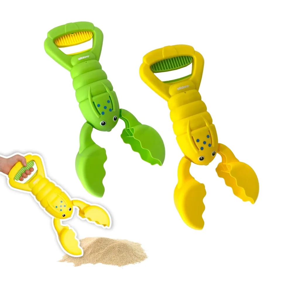 alldoro-sandgreifer-hummer-2er-set-strandspielzeug-34-cm-gr-n-gelb image 1