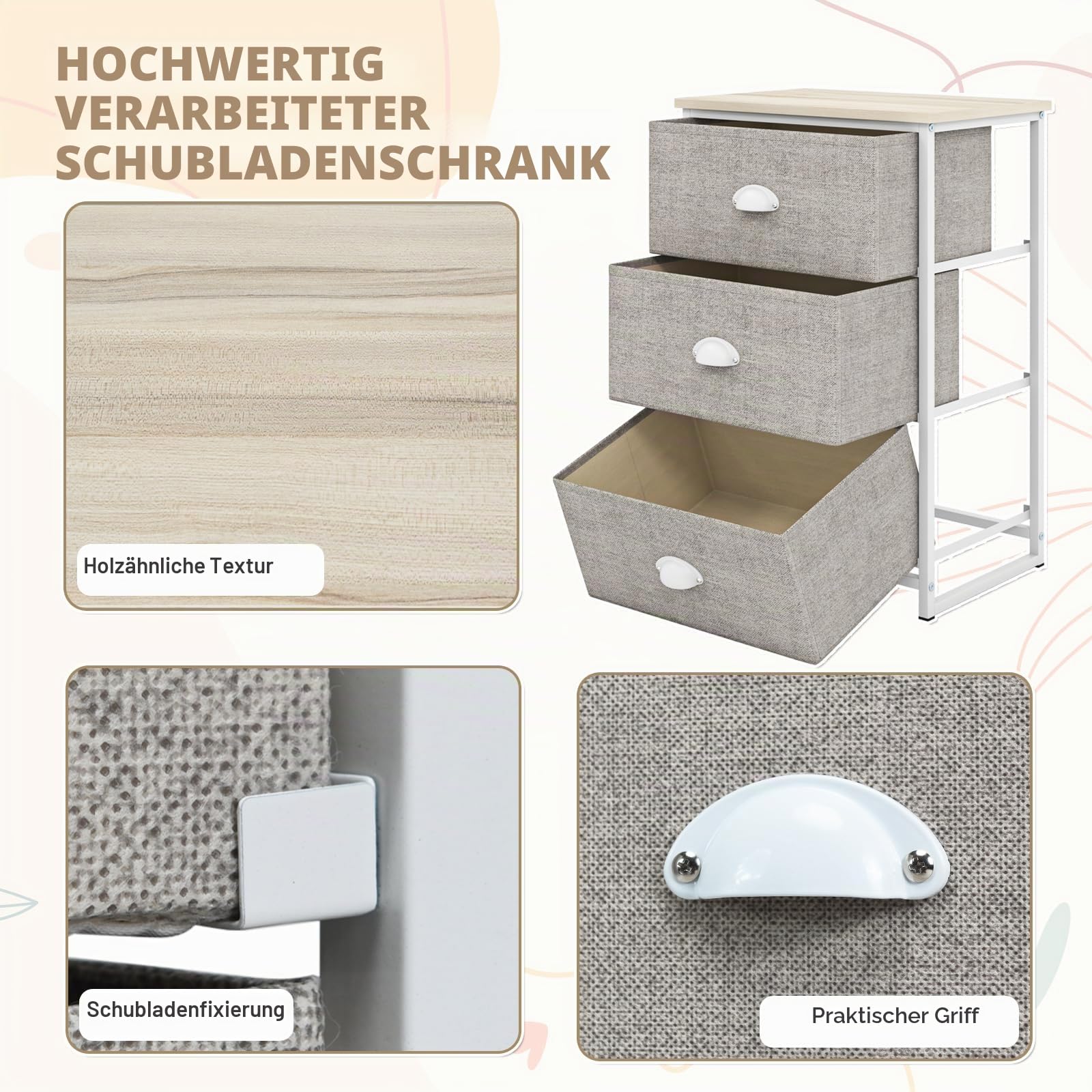 komfotteu-kommode-mit-3-stoffschubladen-aufbewahrungsschrank-mit-holzplatte image 5