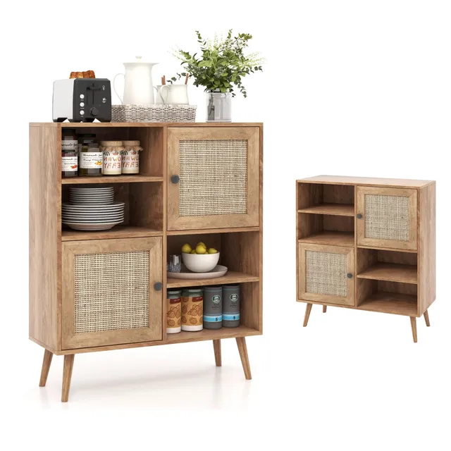 komfotteu-sideboard-rattan-80x29-5x97-cm-mit-2-t-ren image 1