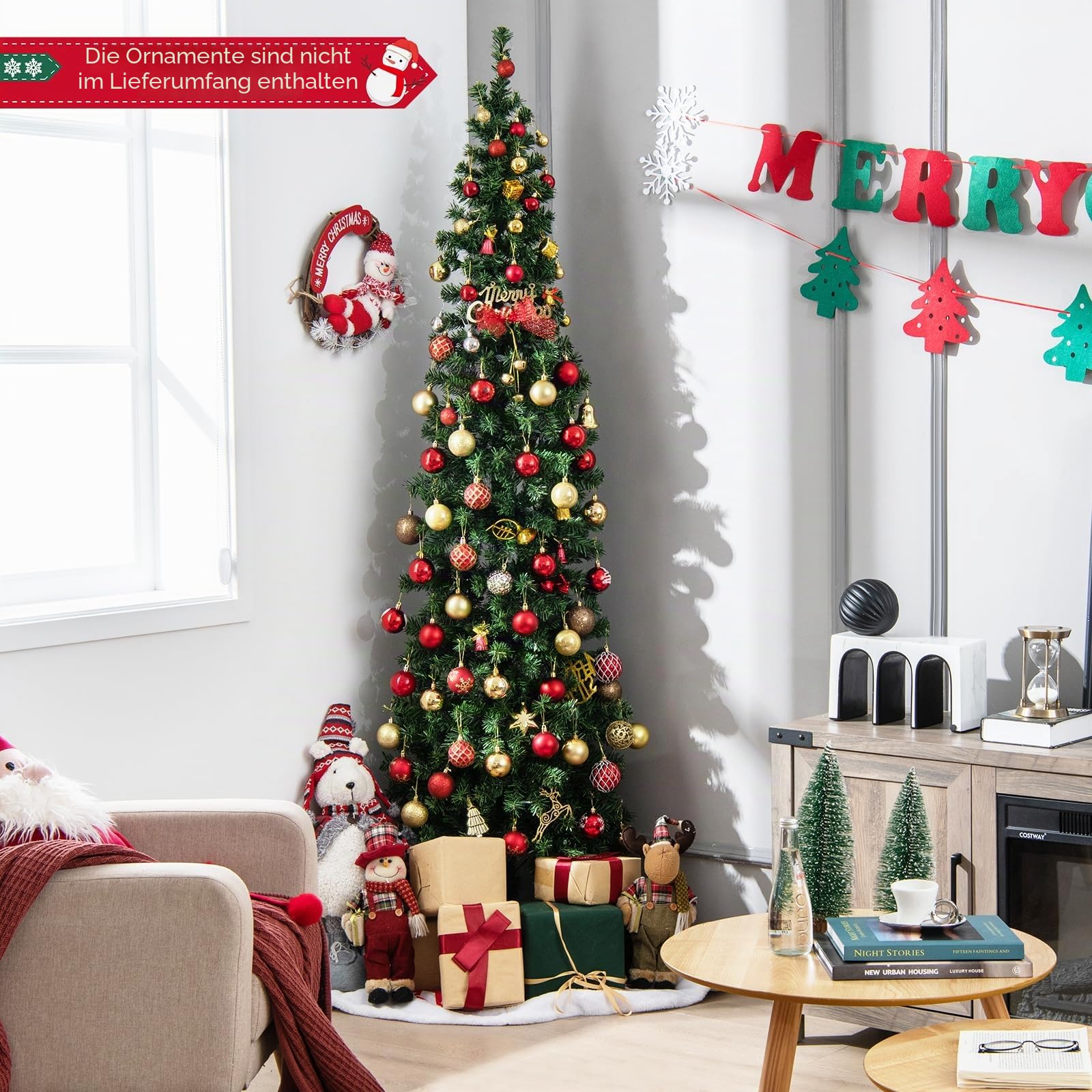 komfotteu-k-nstlicher-bleistiftbaum-210-cm-weihnachtsbaum-mit-150-led image 8