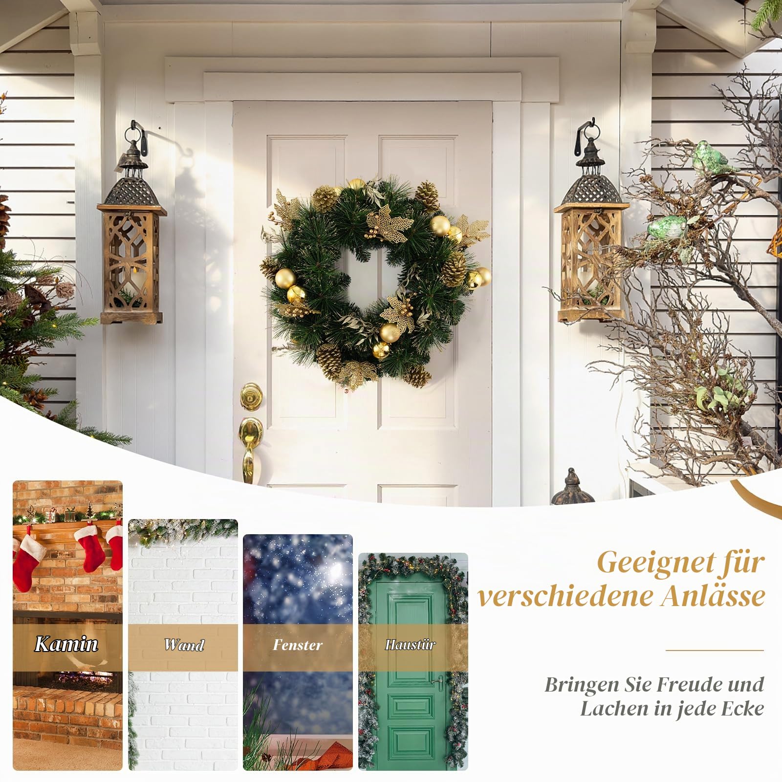 komfotteu-weihnachtsgirlande-60-cm-mit-35-leds-k-nstliche-tannengirlande-mit-gol image 5