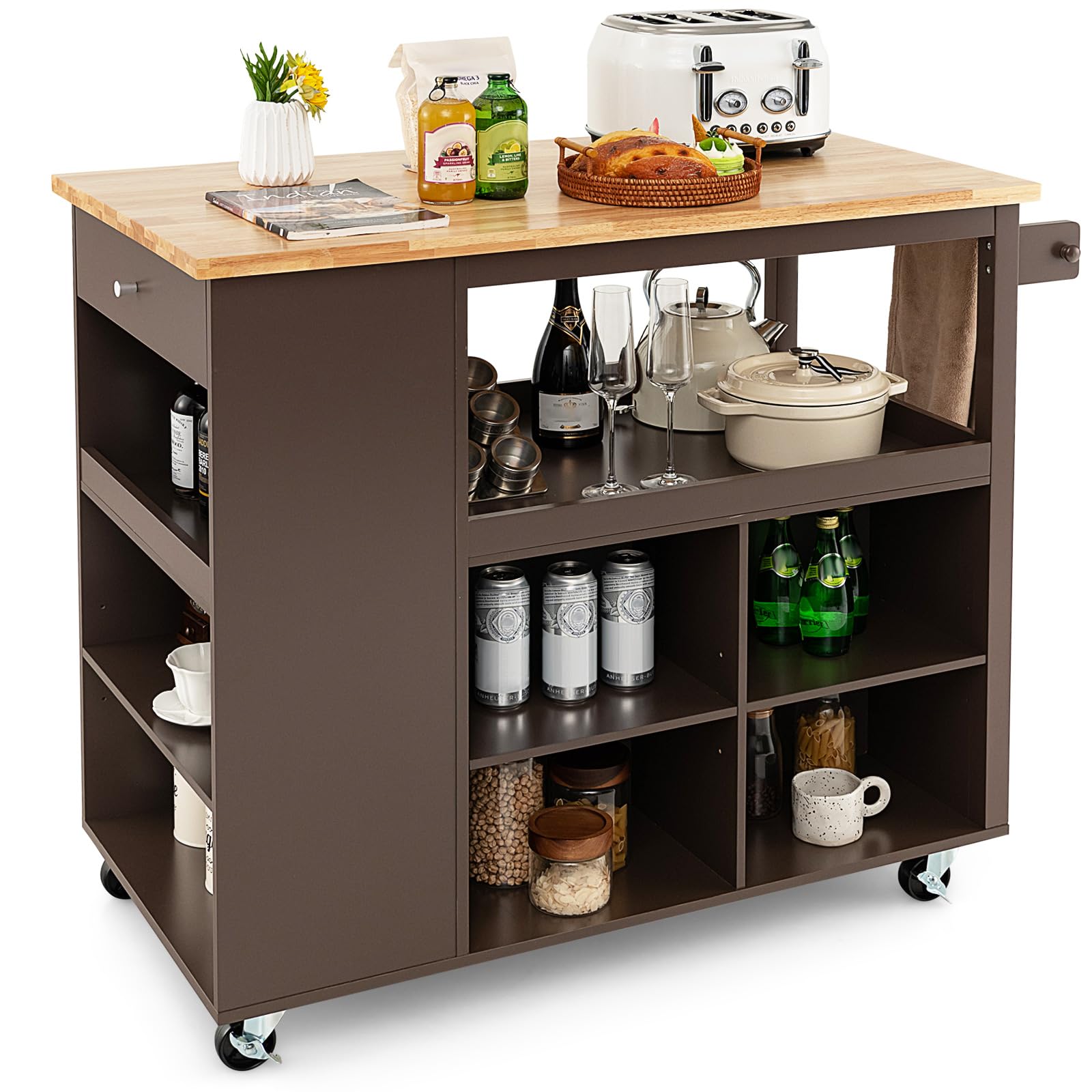 komfotteu-k-chenwagen-mit-arbeitsplatte-auf-rollen-116-5-cm-schwarz image 1