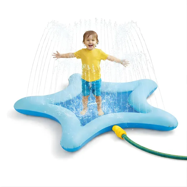 alldoro-wasserspielmatte-stern-100-cm-mit-sprinkler image 1