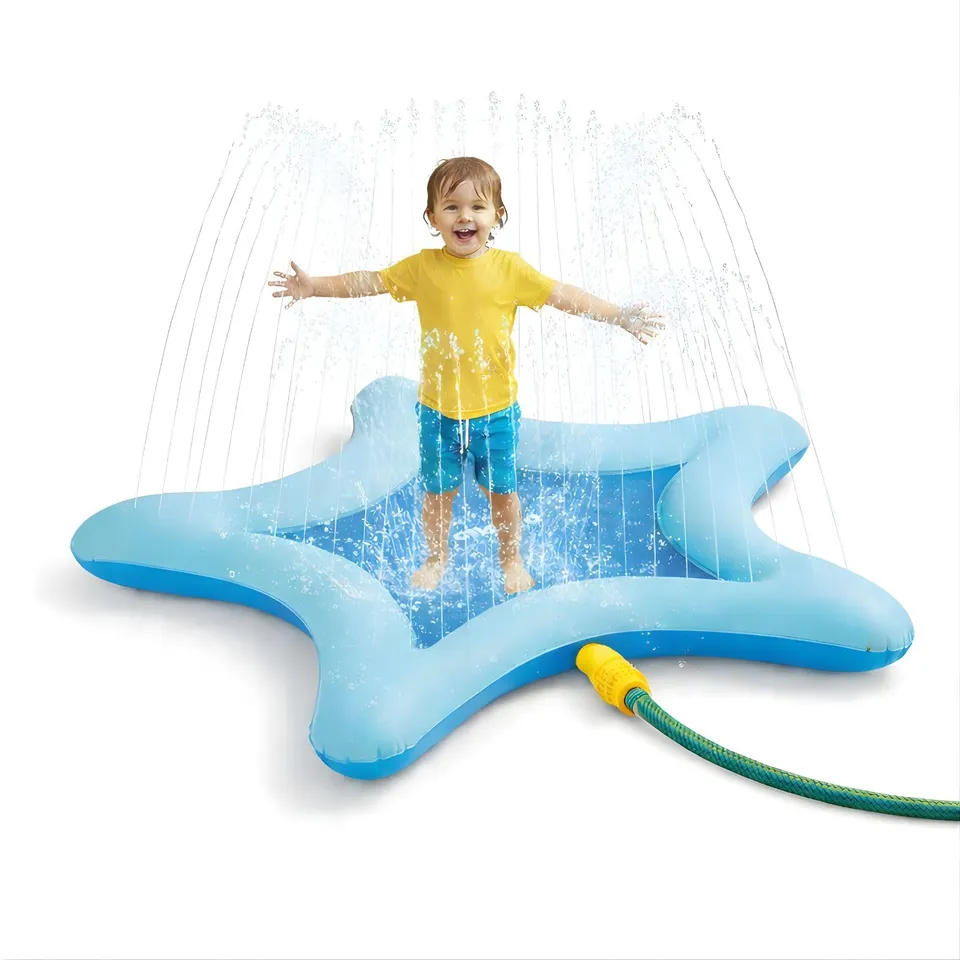 alldoro-wasserspielmatte-stern-100-cm-mit-sprinkler image 1