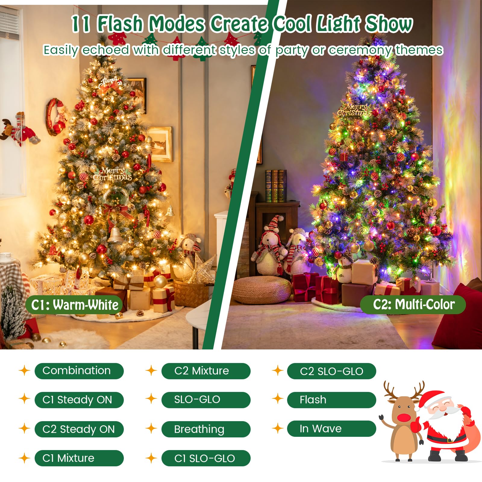 komfotteu-k-nstlicher-weihnachtsbaum-215-cm-mit-400-led-4-farben-kiefer-beeren-s image 3