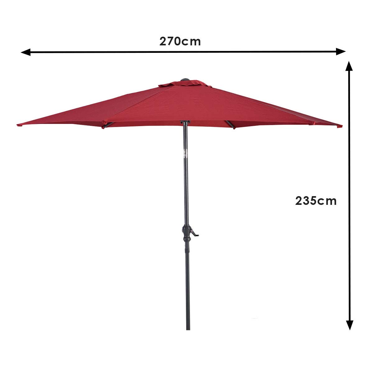 komfotteu-gartenschirm-270-cm-neigbar-mit-kurbel-uv-schutz image 5