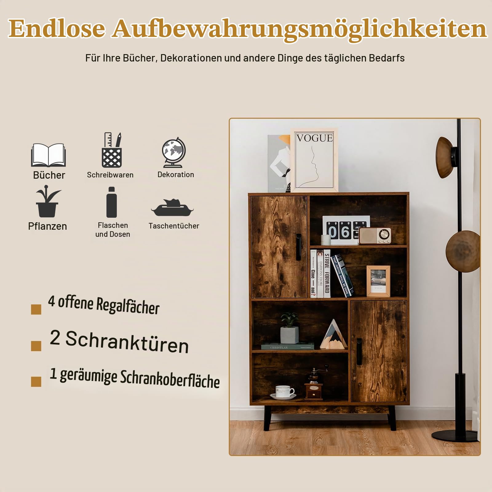 komfotteu-b-cherschrank-holz-80-x-24-x-119-5-cm-2-t-ren-4-regale-kaffee image 4