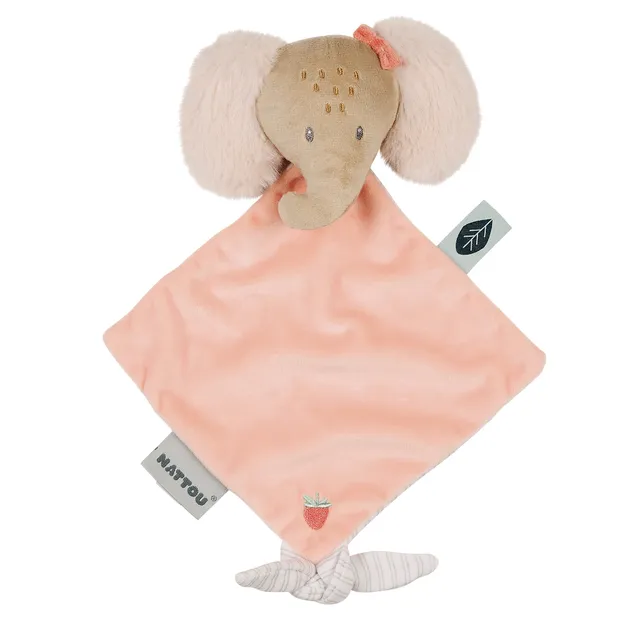 nattou-oli-elefant-doudou-schnuffeltuch-mit-schnullerhalter image 1