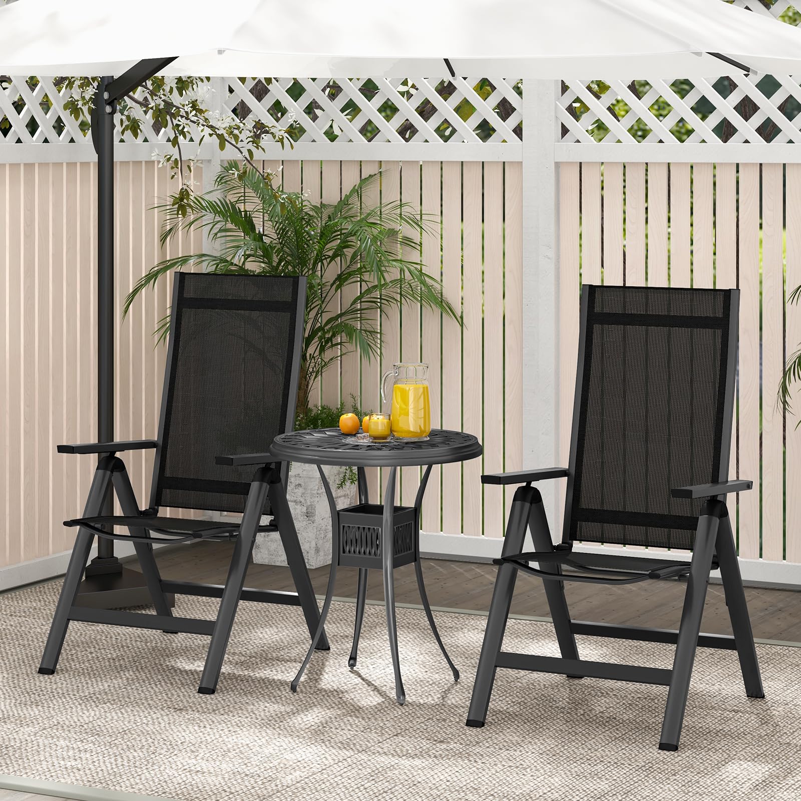 komfotteu-klappstuhl-gartenstuhl-2er-set-verstellbar-mit-armlehne image 2