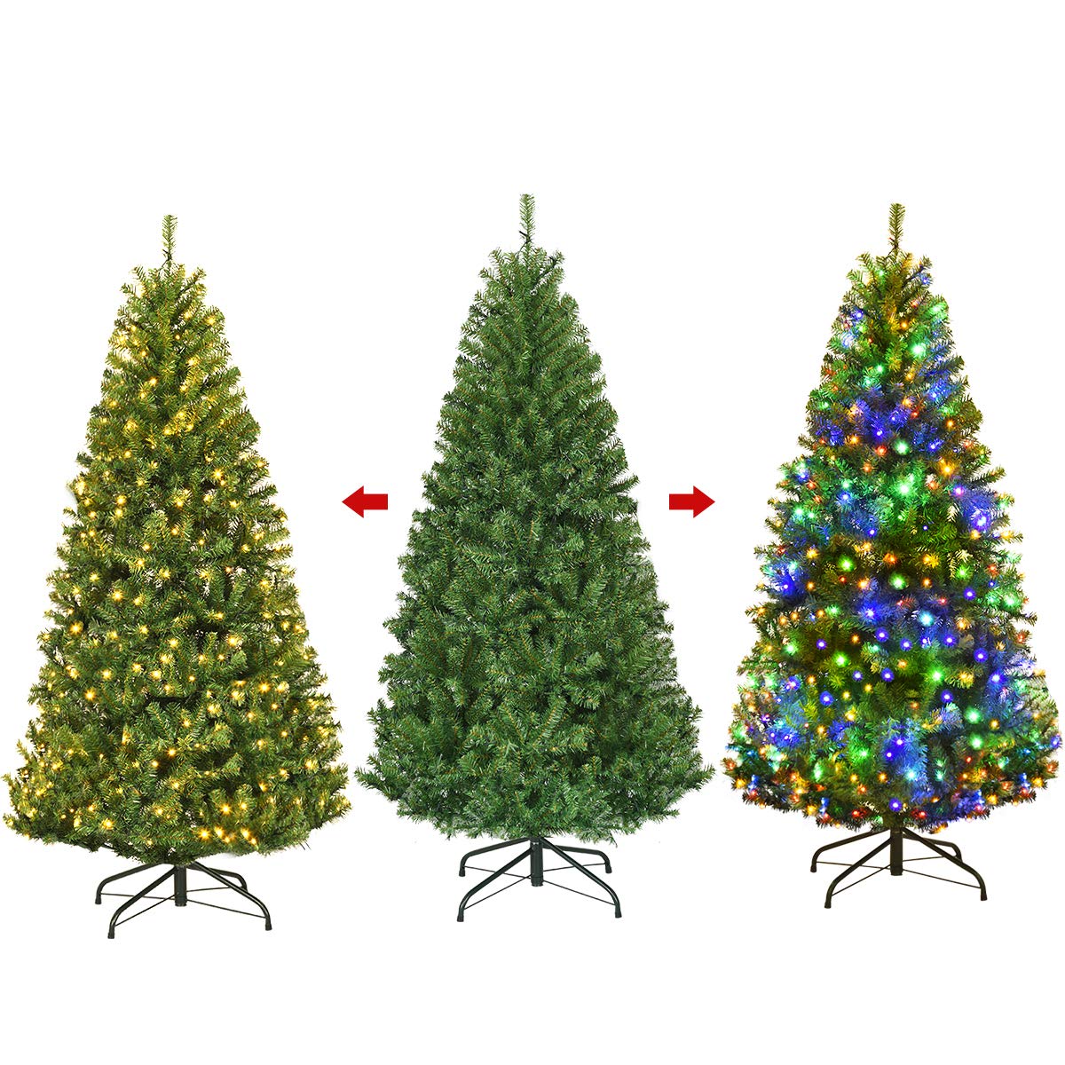 komfotteu-k-nstlicher-weihnachtsbaum-150-cm-mit-led-beleuchtung image 7