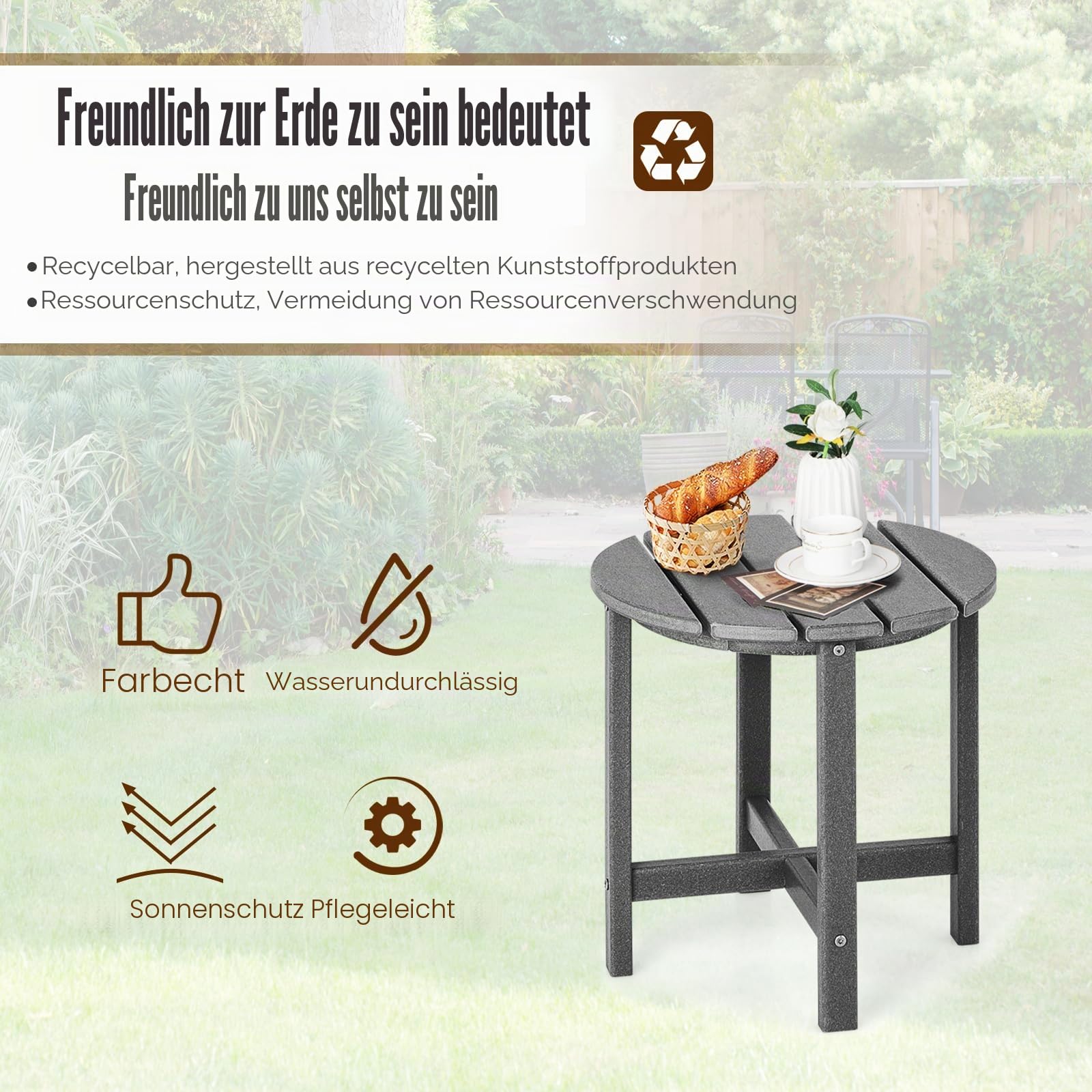 komfotteu-gartentisch-klein-rund-grau-hdpe-beistelltisch-wetterfest-bis-150-kg image 3