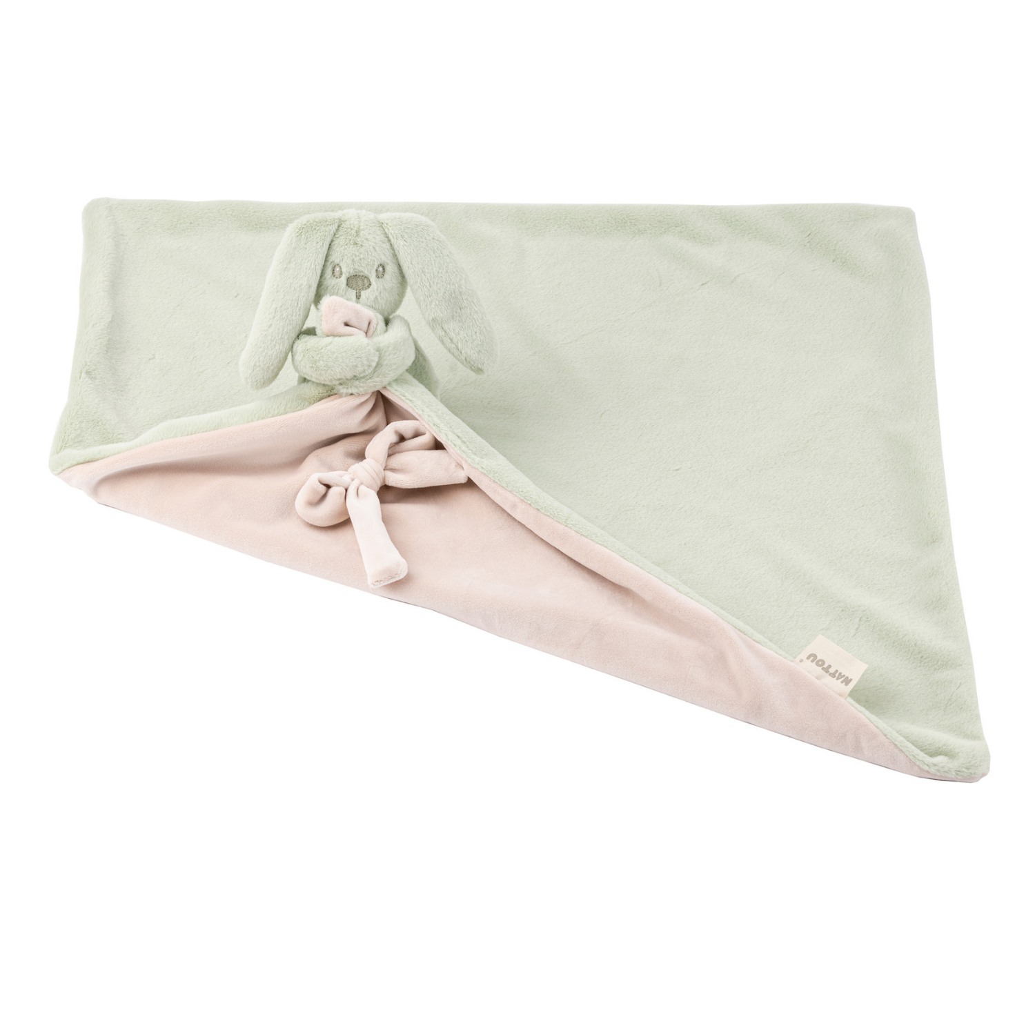 nattou-lapidou-babydecke-mit-kuscheltier-50-x-50-cm-doudou-hase-lindgr-n image 1