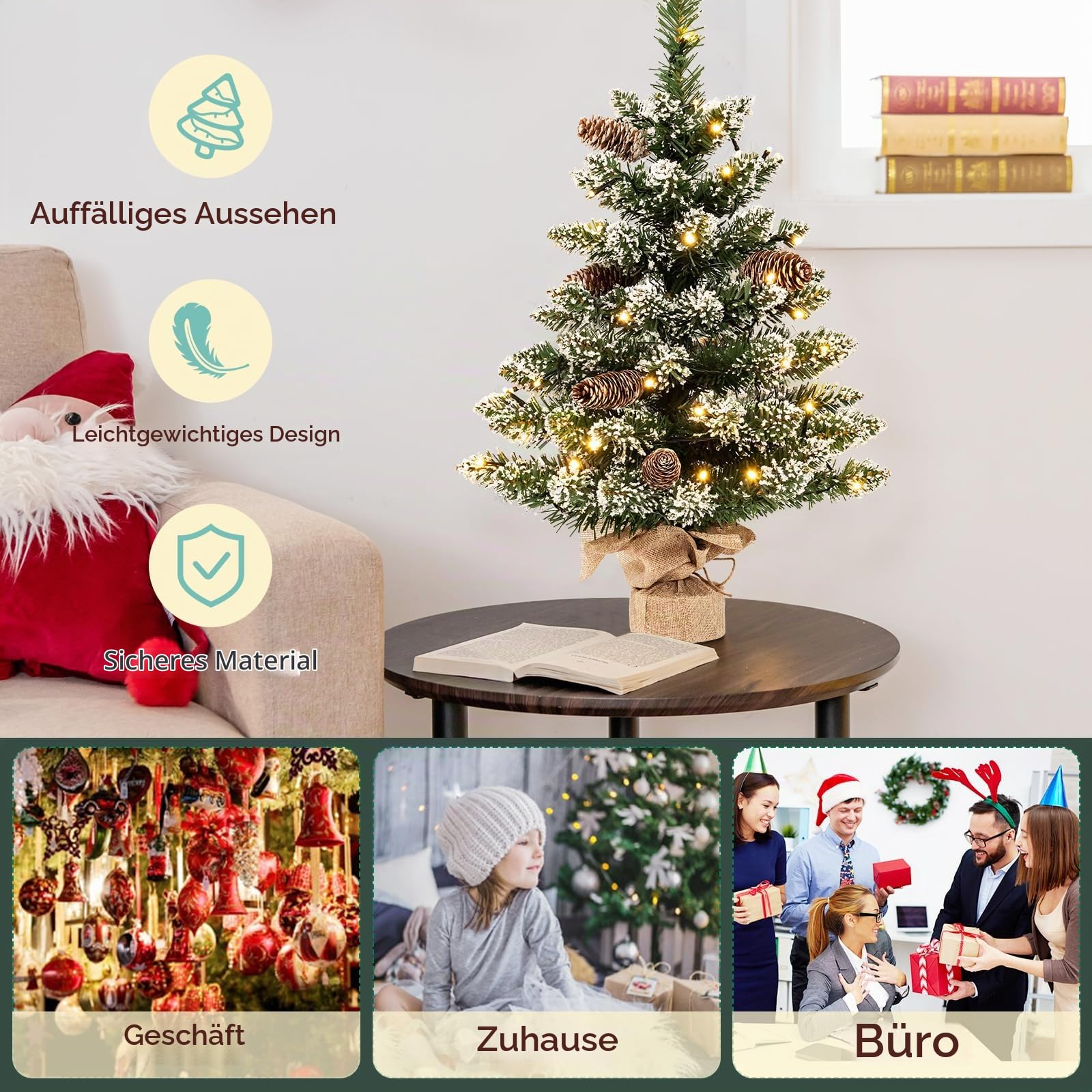 komfotteu-mini-weihnachtsbaum-64-cm-mit-50-led-und-schneeflocken image 5
