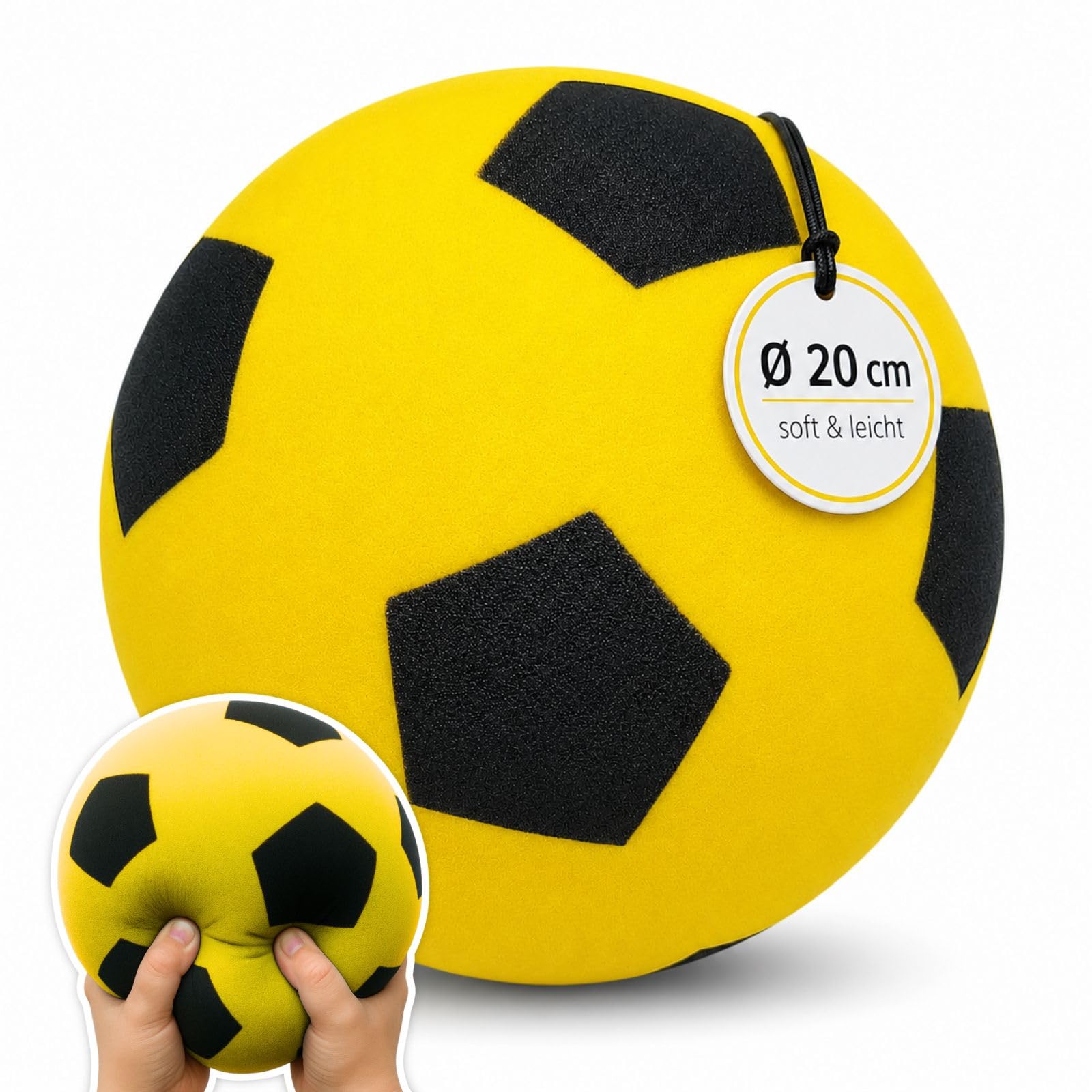 alldoro-schaumstoffball-20-cm-softball-fu-ball-design-leise-leicht image 1