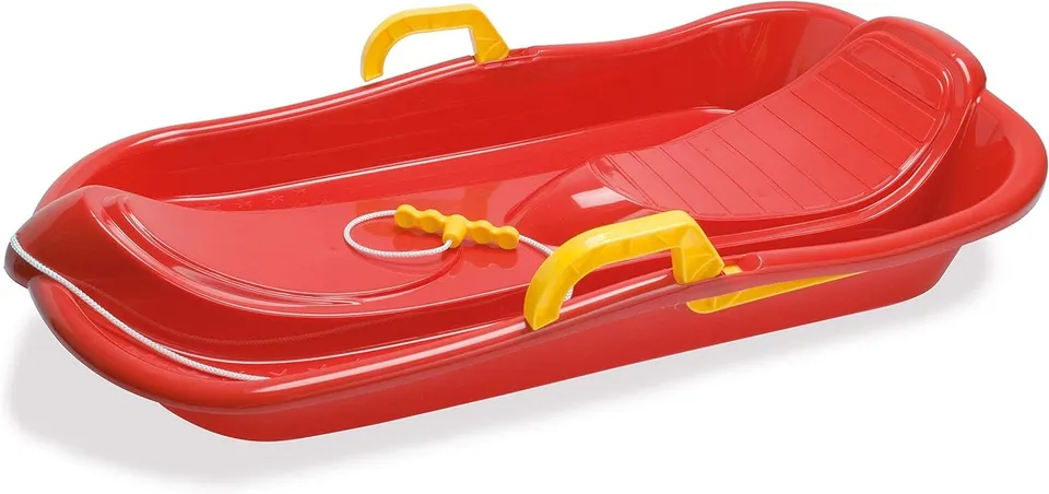 dantoy-rodelbob-schlitten-1-person-rot-kunststoff-mit-sicherheitsbremsen image 1