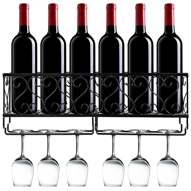 komfotteu-weinregal-wand-metall-50x10x17-cm-f-r-6-flaschen-gl-ser image 1