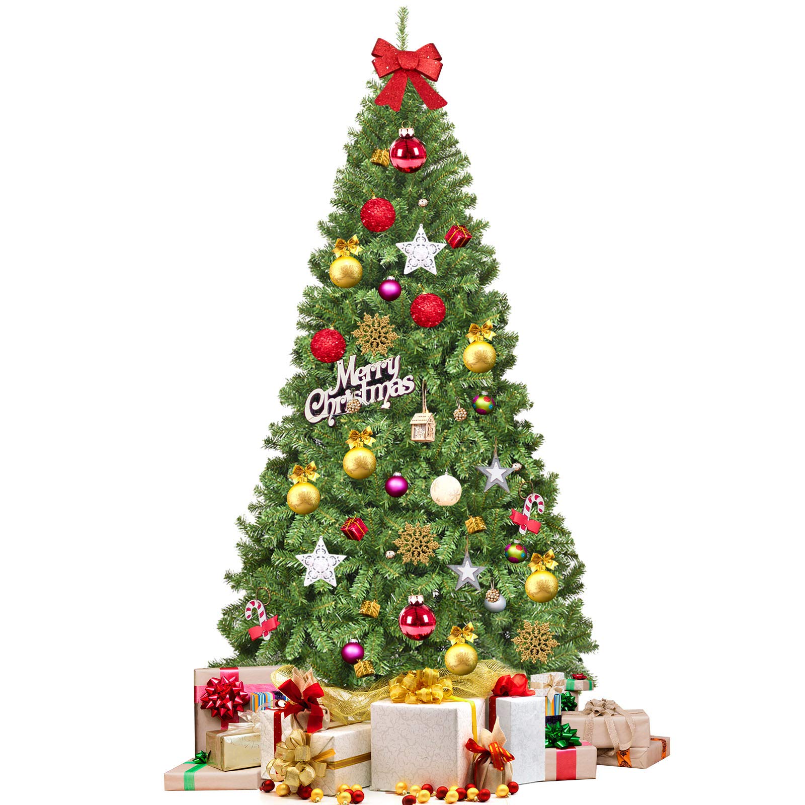 komfotteu-k-nstlicher-weihnachtsbaum-230-cm-gr-n-mit-1346-zweigen-schirm-ffnung image 8
