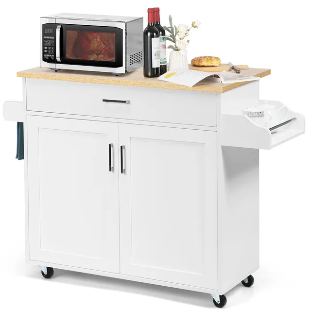 komfotteu-k-chenwagen-servierwagen-mit-arbeitsplatte-116x40x85cm-wei image 1