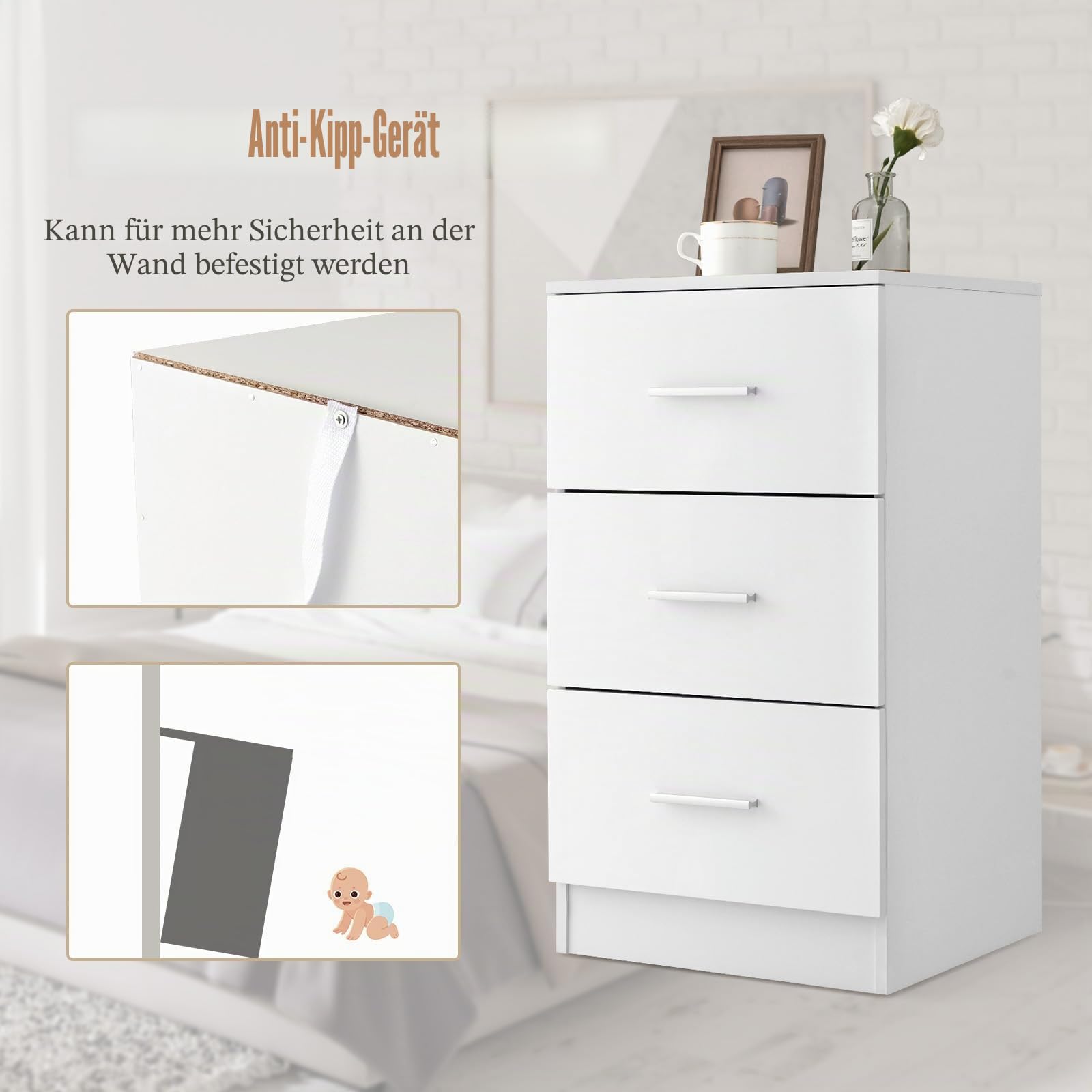 komfotteu-nachttisch-mit-3-schubladen-37x34x66-5-cm-wei image 6