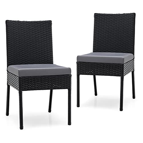 komfotteu-essstuhl-2er-set-rattan-mit-r-ckenlehne-und-kissen-schwarz-150-kg image 8