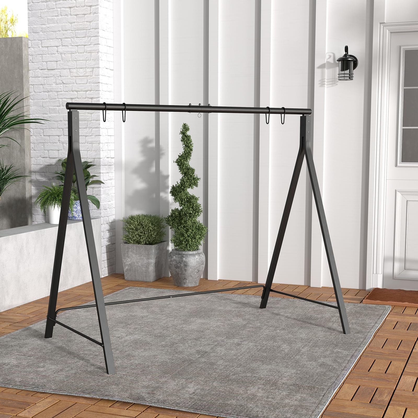 komfotteu-schaukelgestell-metall-a-form-210x115x175-cm-mit-5-aufh-ngeringen image 8