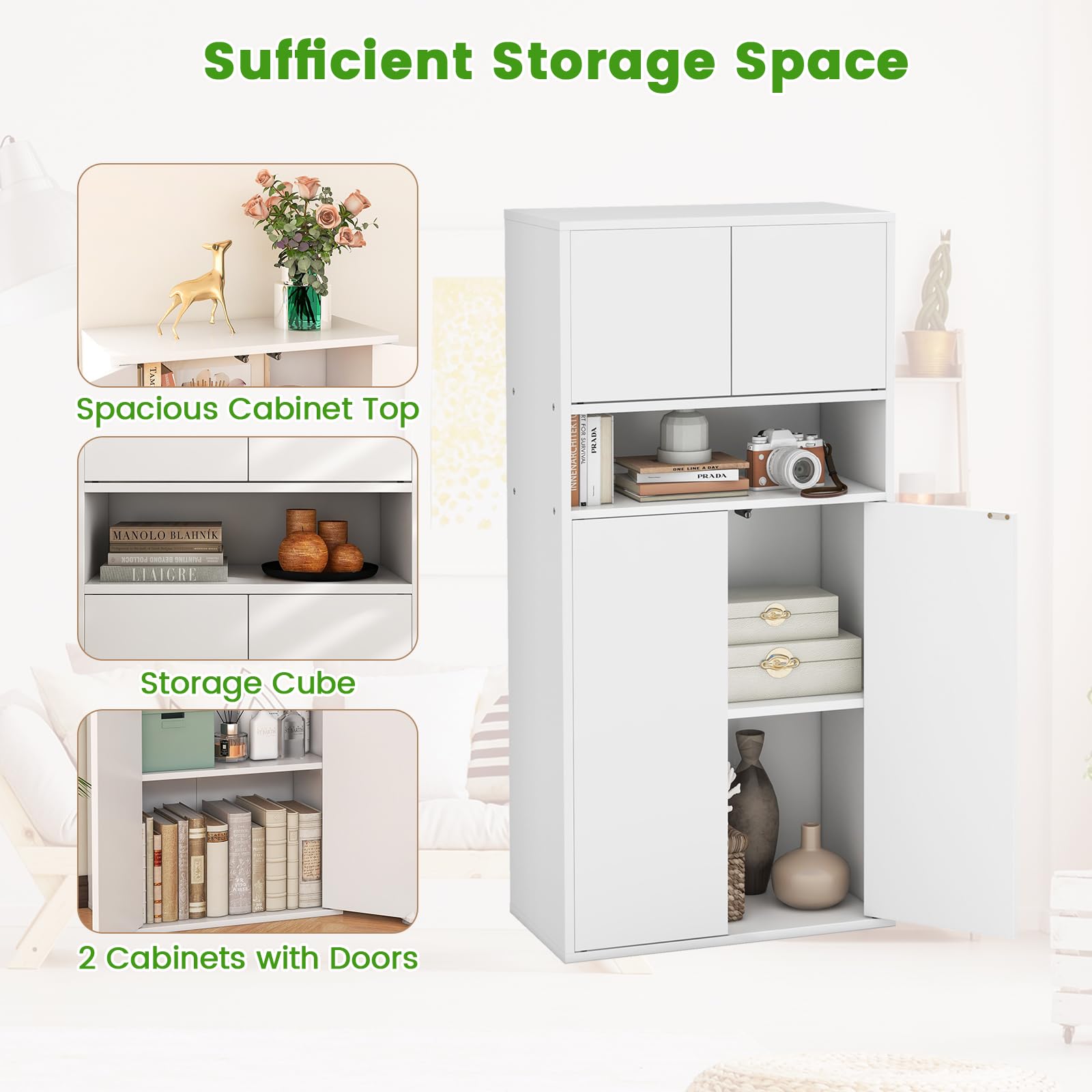 komfotteu-mehrzweckschrank-wei-54x30x112-cm-mit-verstellbarem-regal image 6