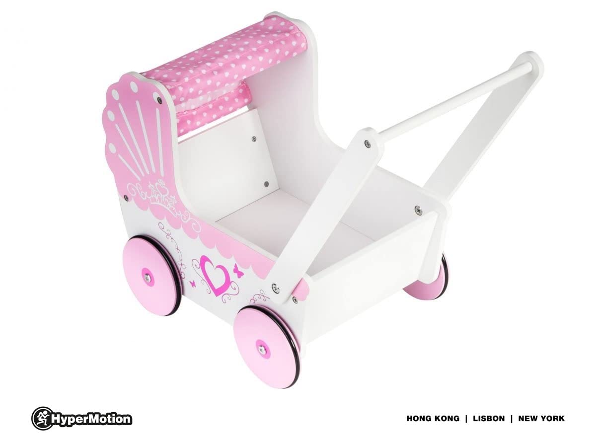 mamabrum-holzpuppenwagen-lauflernwagen-set-retro-rosa-47-x-26-5-x-40-cm image 5