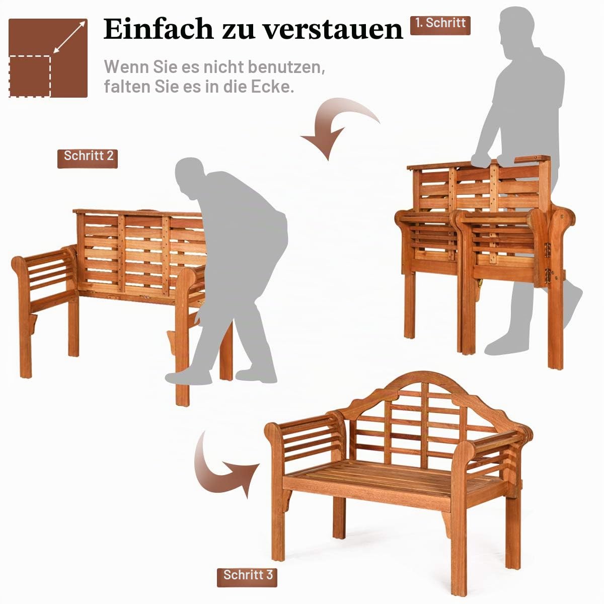 komfotteu-2-sitzer-gartenbank-klappbar-eukalyptus-123-cm-bis-360-kg image 8
