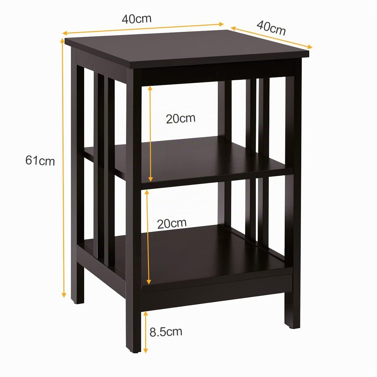 komfotteu-nachttisch-3-ebenen-braun-2er-set-40x40x61-cm image 3