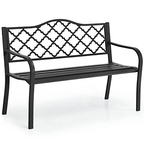 komfotteu-gartenbank-metall-2-personen-128-cm-schwarz image 7