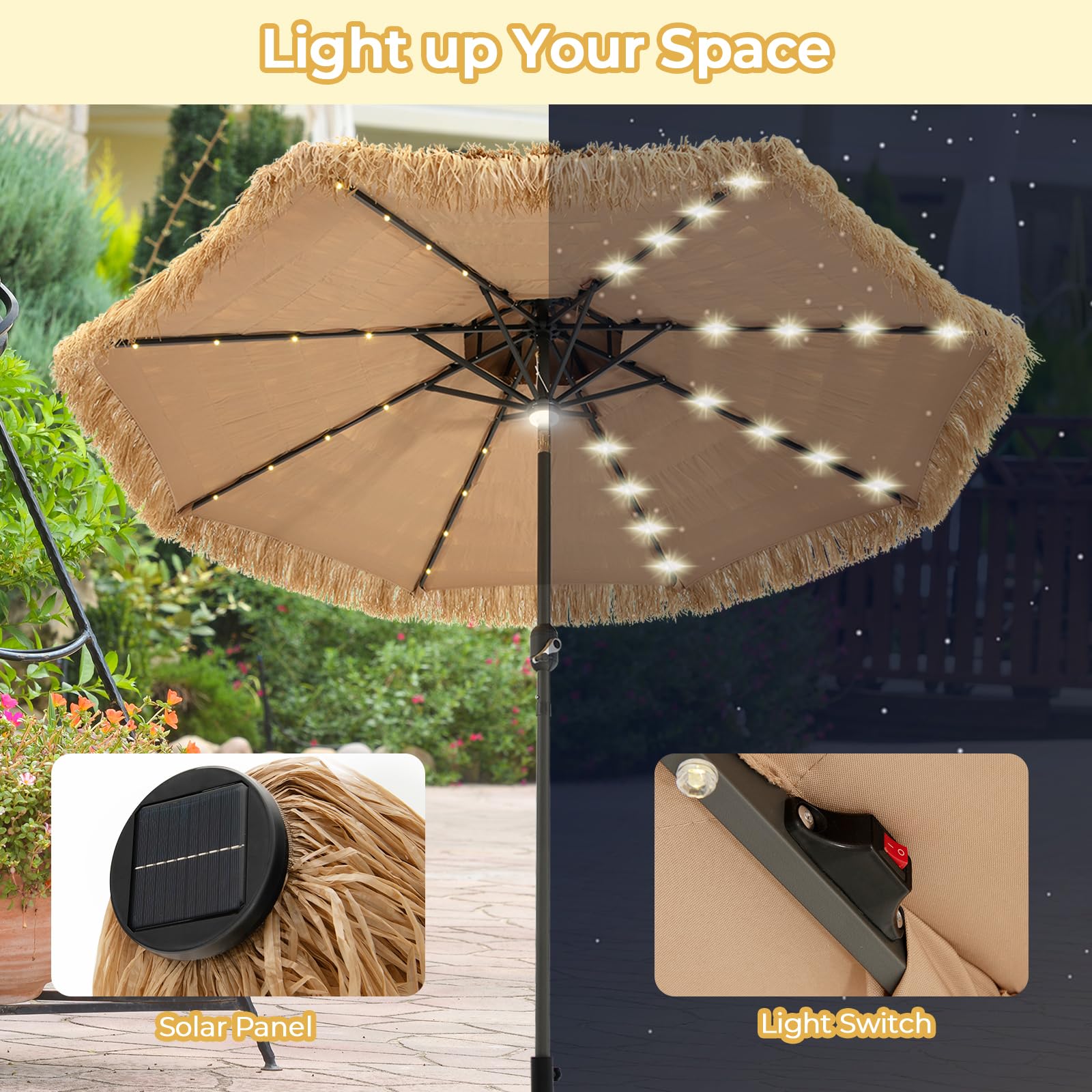 komfotteu-sonnenschirm-hawaii-strohschirm-neigbar-mit-lichtern image 4