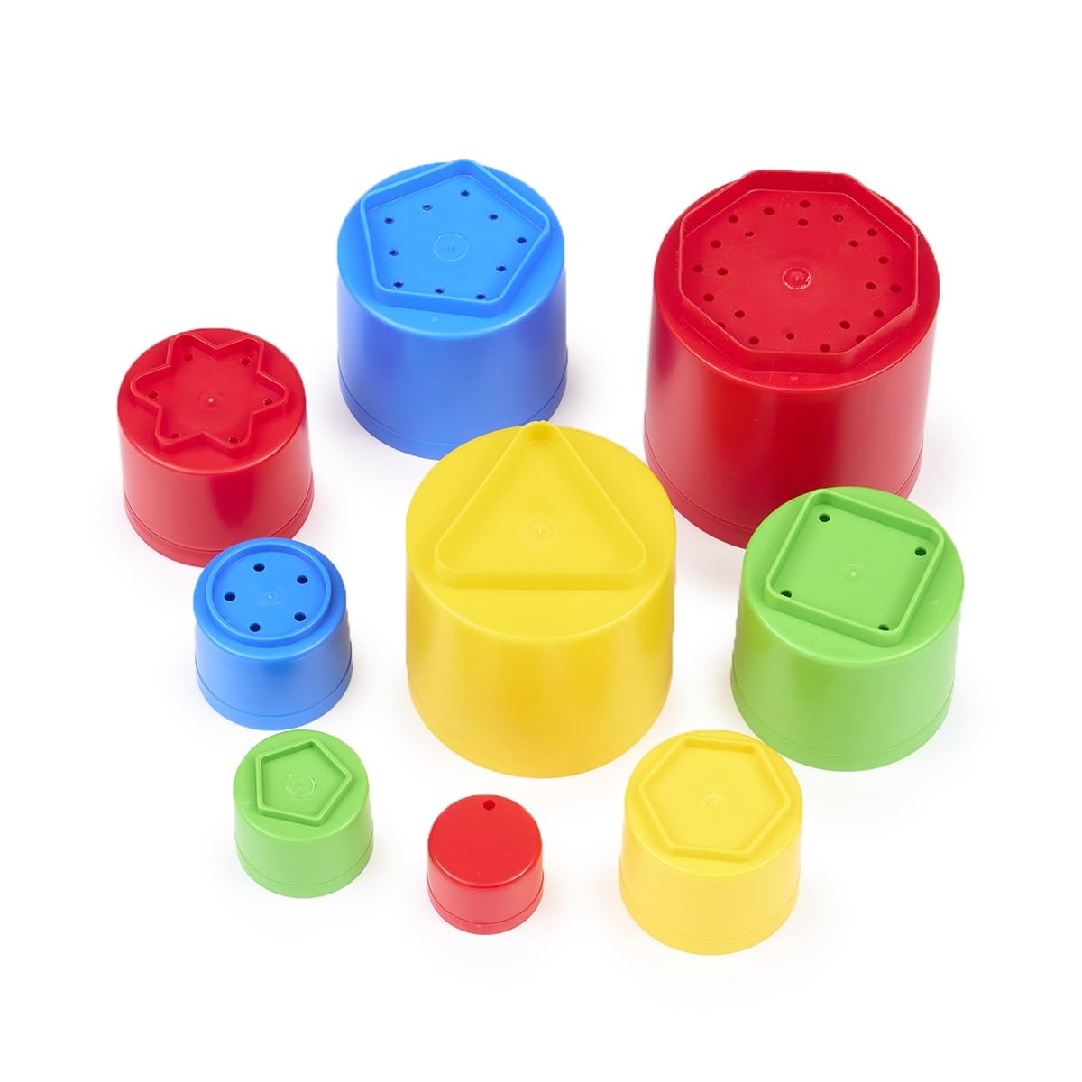 dantoy-5417-stapelbecher-9-teilig-stapelbarer-turm-10-x-10-x-51-cm image 2