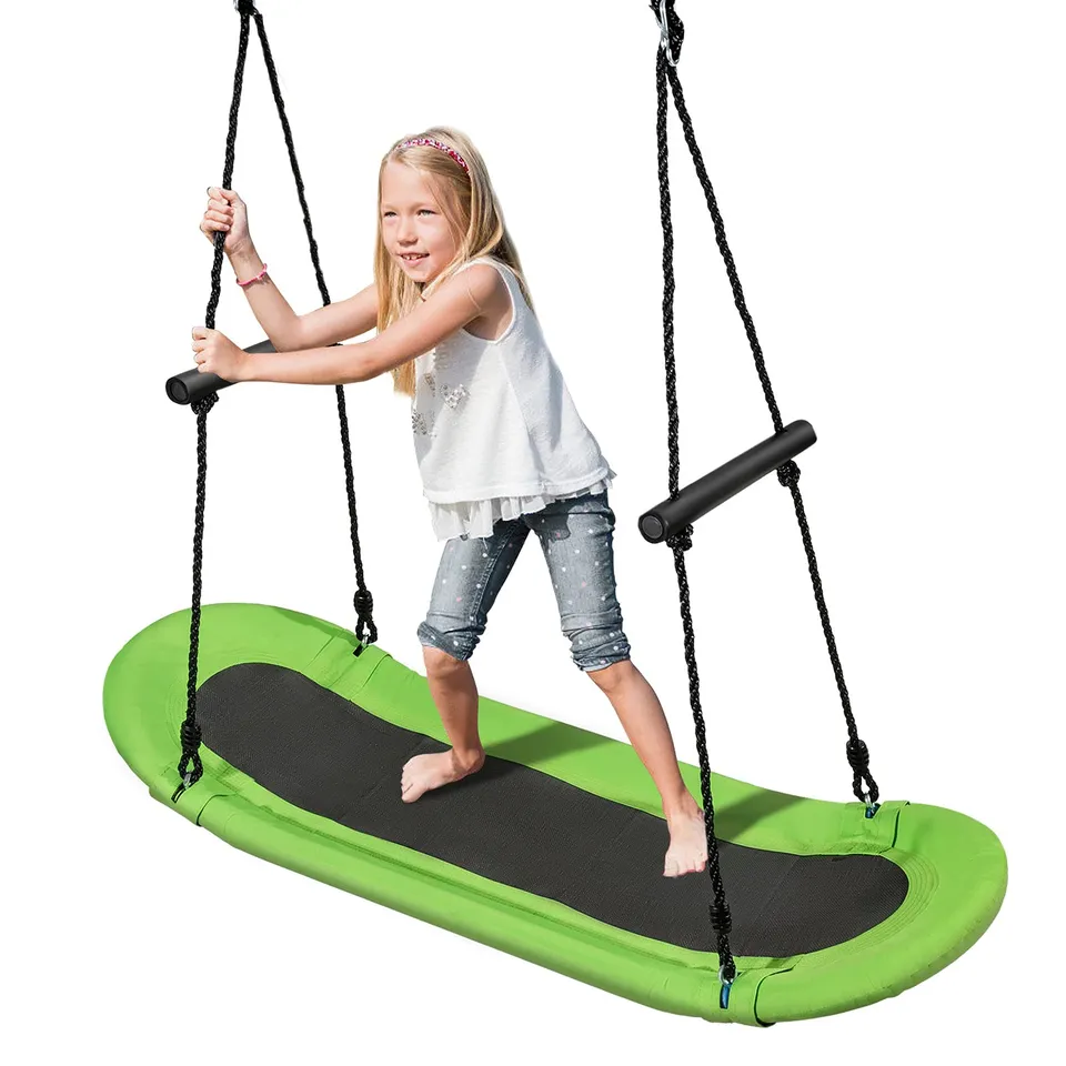 komfotteu-nestschaukel-surfbrett-h-henverstellbar-bis-150-kg-gr-n image 1