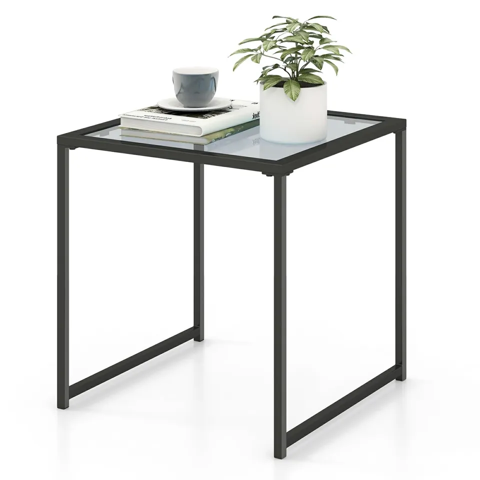 komfotteu-beistelltisch-quadratisch-hartglas-43x43x45cm image 1