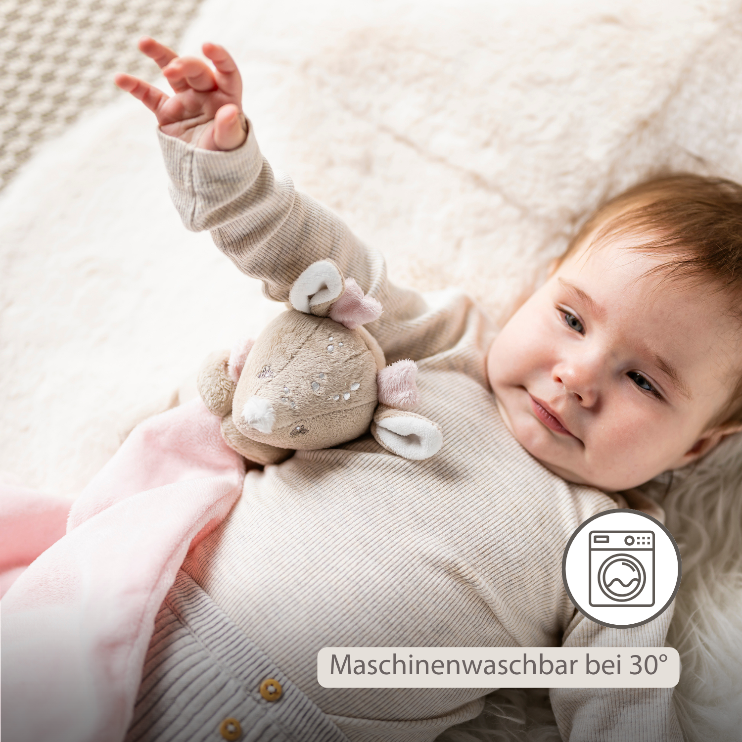 nattou-fanfan-kuscheldecke-mit-hirsch-27-x-27-cm-beige image 4