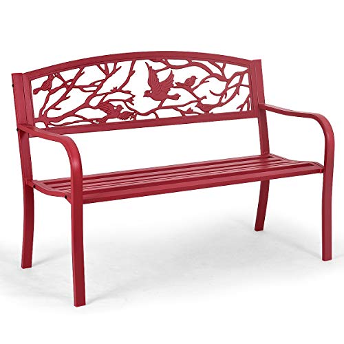 komfotteu-gartenbank-metall-rot-127x60x88-cm-bis-280-kg image 8